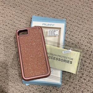 Glitter Case for iPhone SE - Pink Sparkle